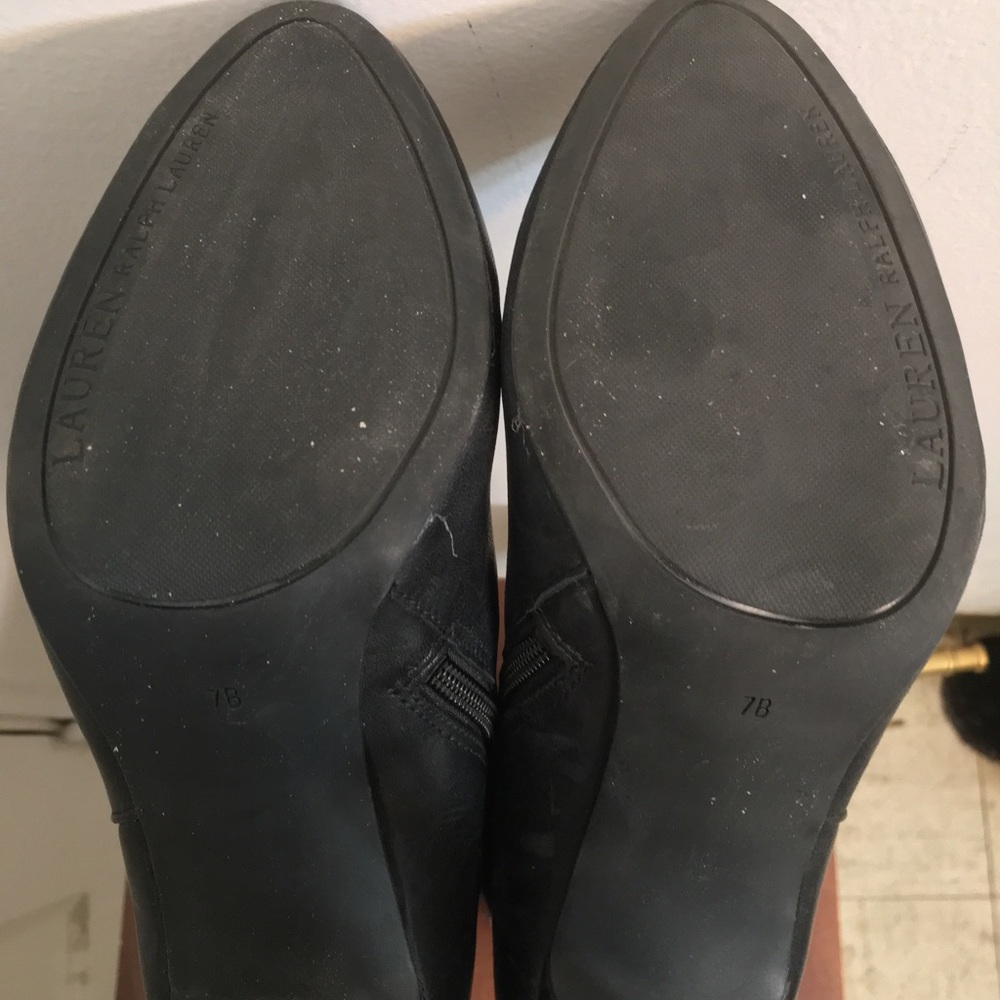 Lauren Ralph Lauren Knee Leather Boots Size 7B - Picture 12 of 15